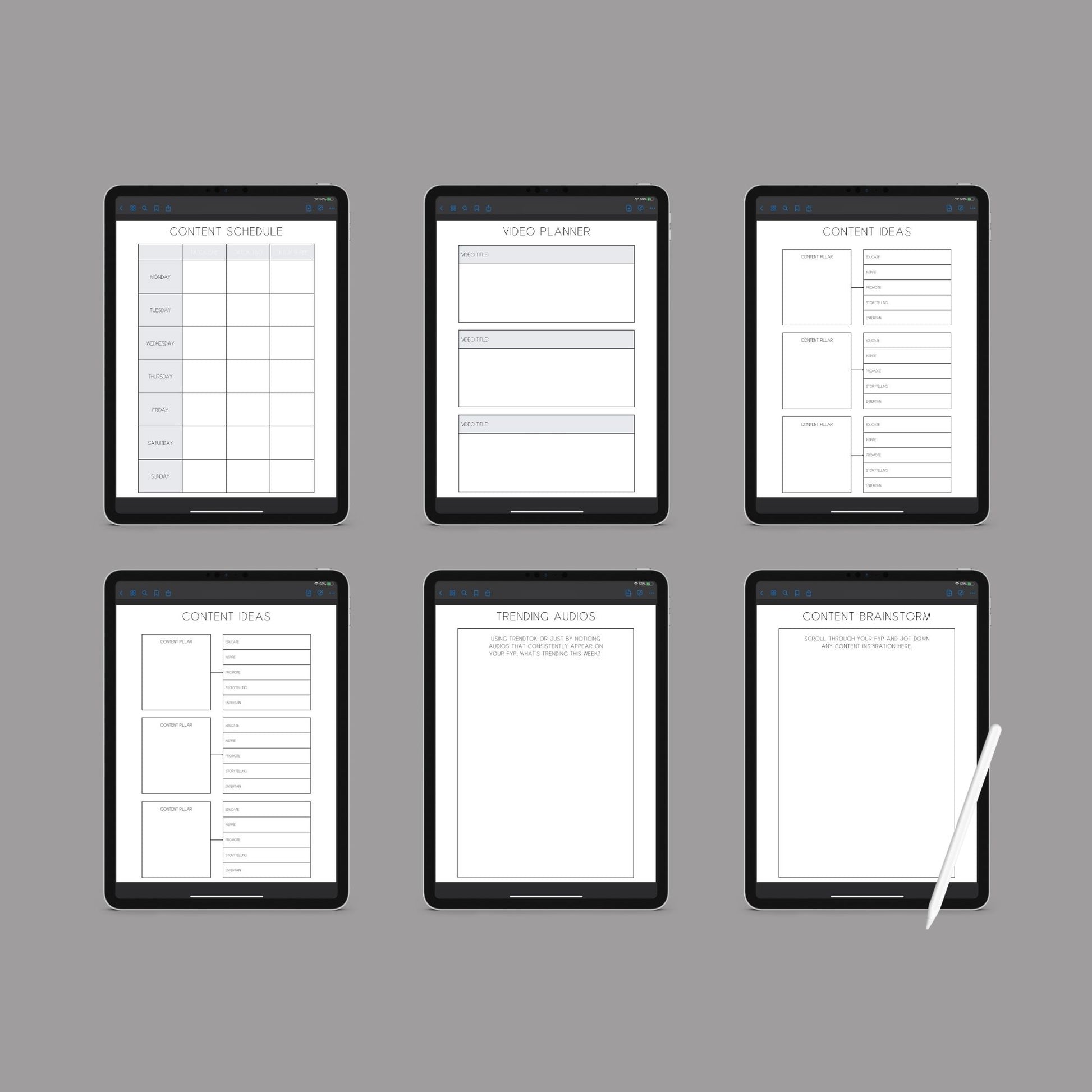 The Viral Planner – Track Social Media Growth & Create High-Engagement Content | Printable PDF