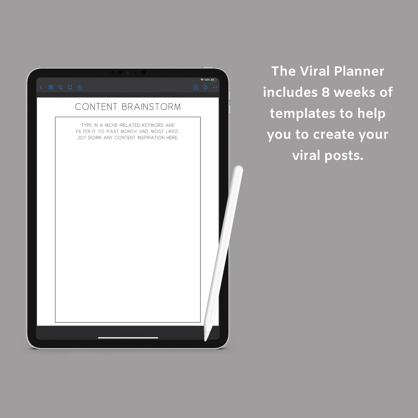 The Viral Planner – Track Social Media Growth & Create High-Engagement Content | Printable PDF