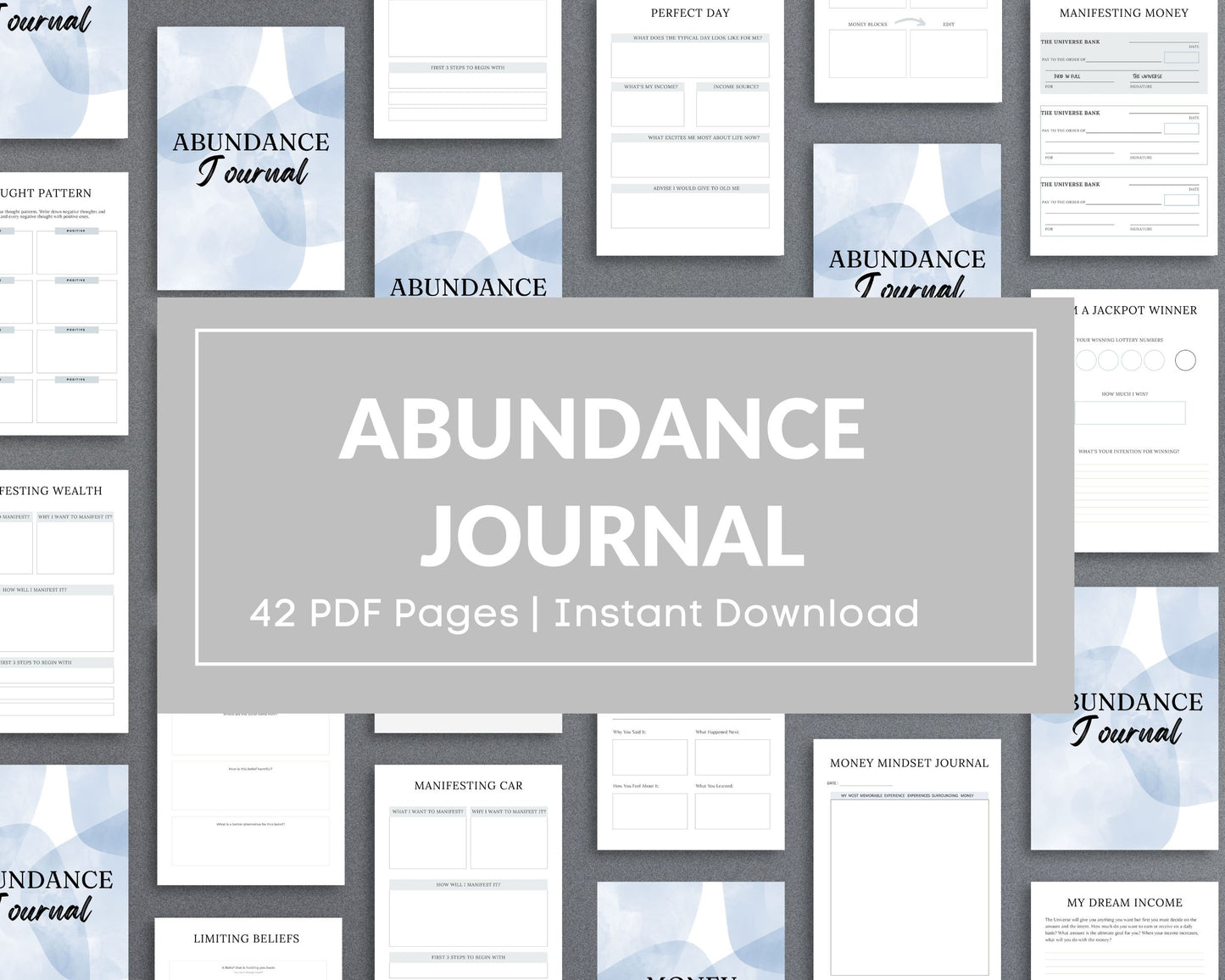 Abundance Journal – Manifest Money, Success & Prosperity | Printable Law of Attraction PDF