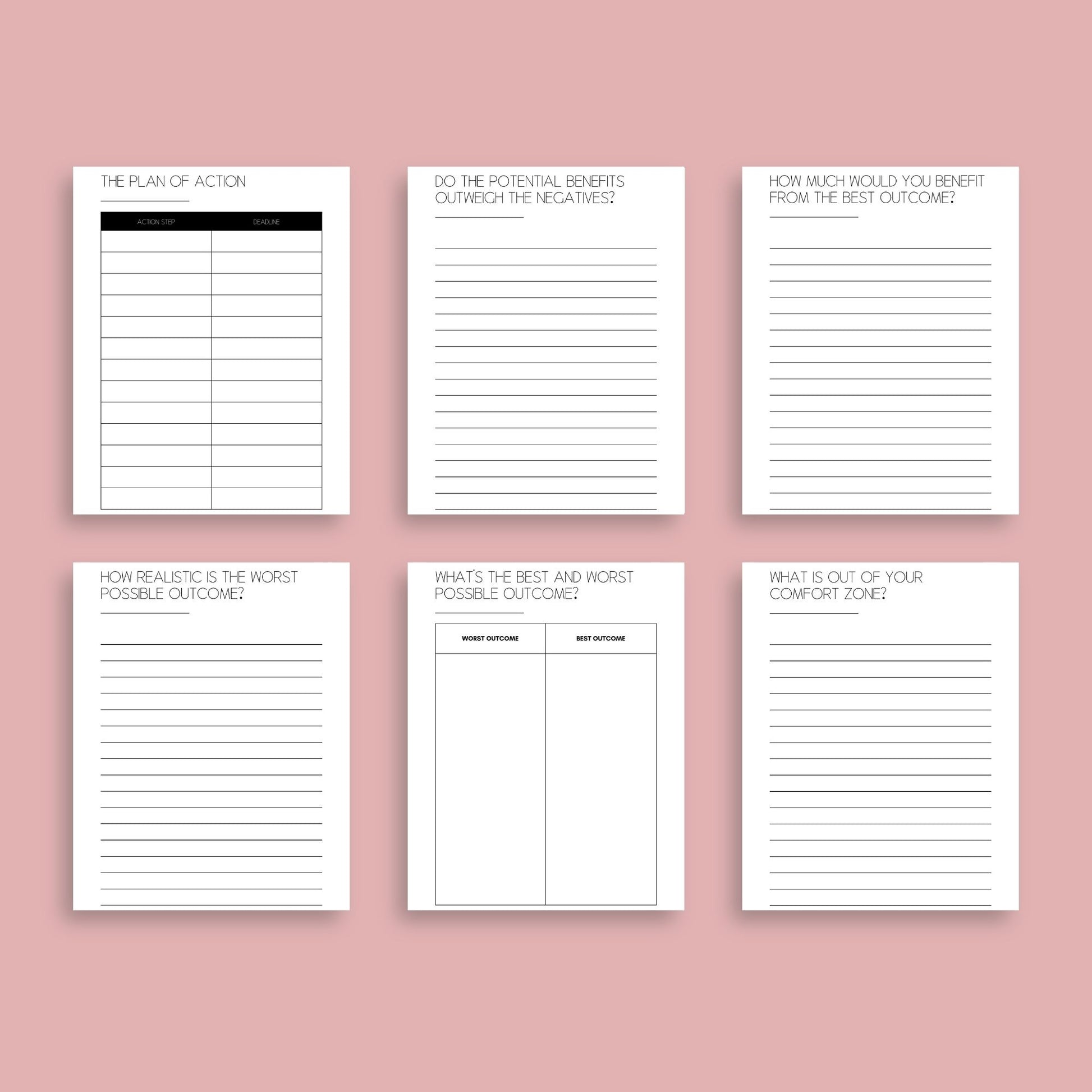 Comfort Zone Journal | Self-Growth & Mindset Planner | Digital PDF