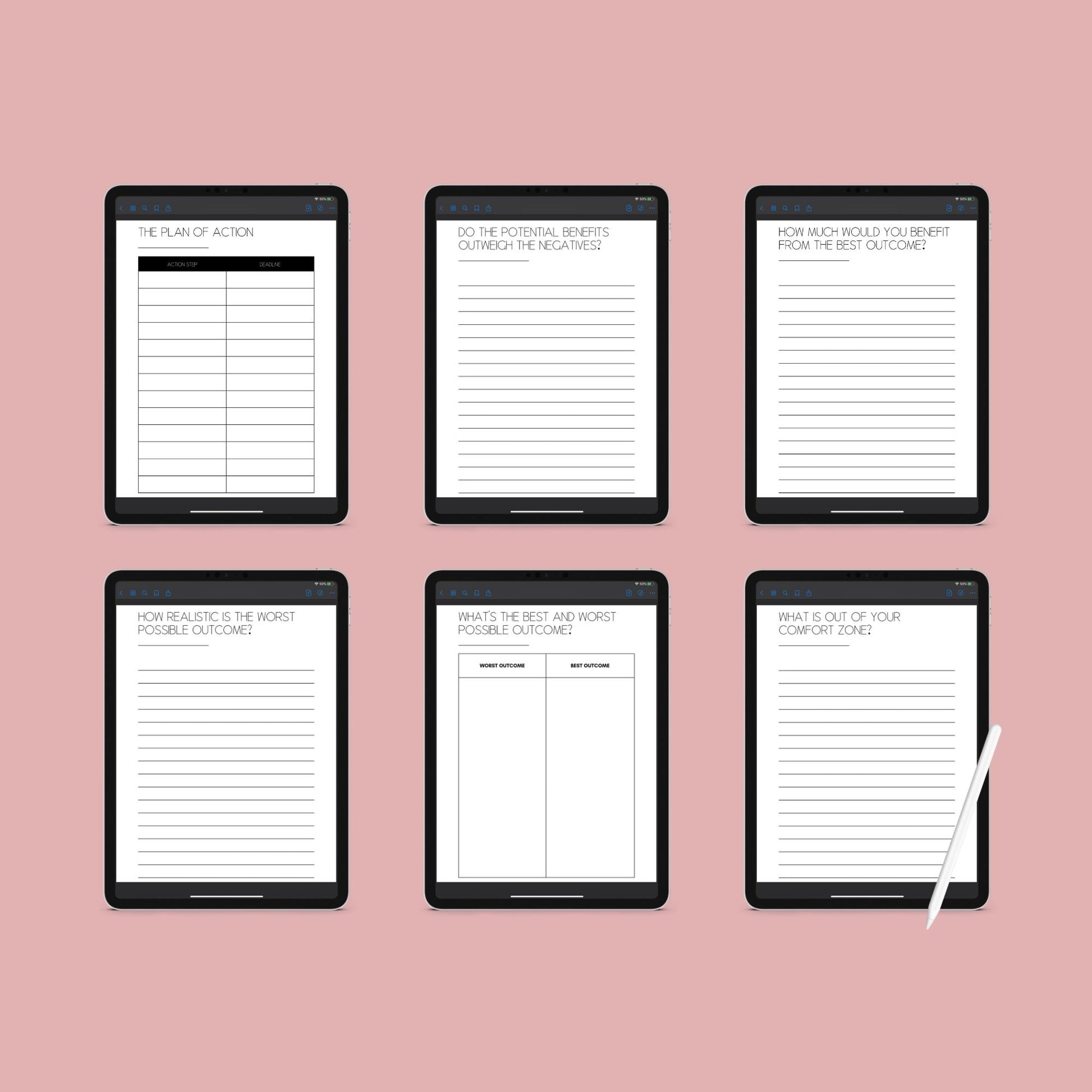 Comfort Zone Journal | Self-Growth & Mindset Planner | Digital PDF