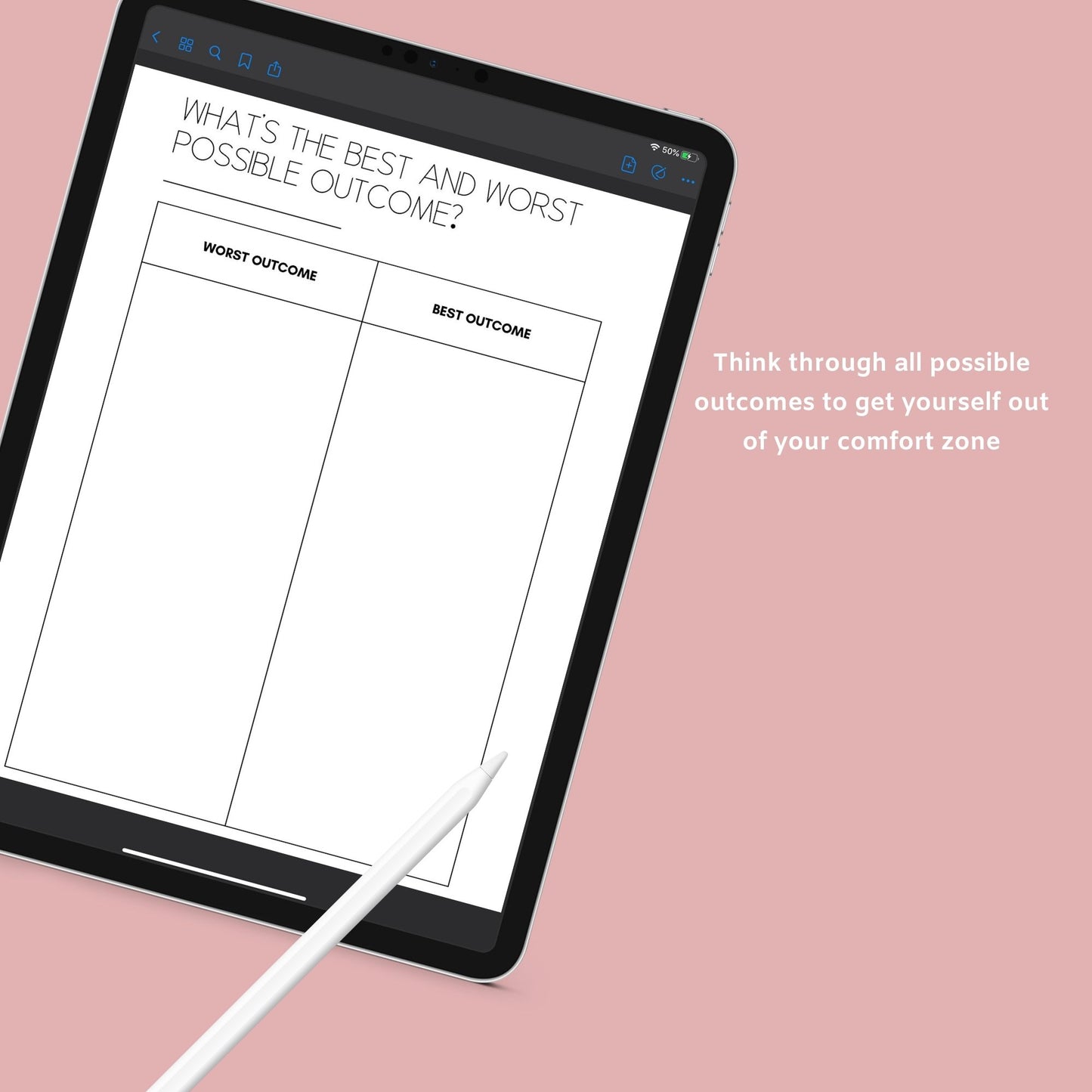 Comfort Zone Journal | Self-Growth & Mindset Planner | Digital PDF
