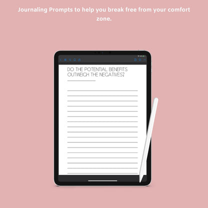 Comfort Zone Journal | Self-Growth & Mindset Planner | Digital PDF