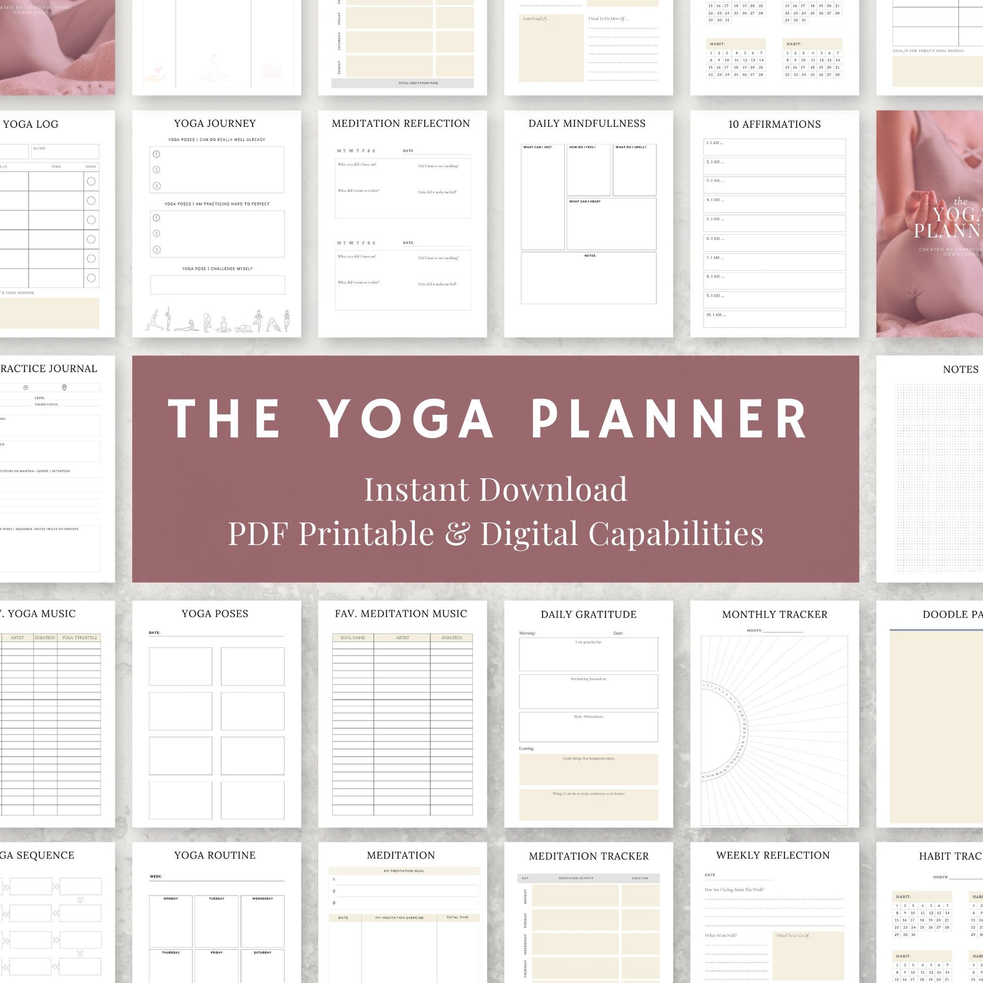 The Yoga Planner: Transform Your Practice & Life – Daily Yoga Journal & Tracker - The Grateful Collective