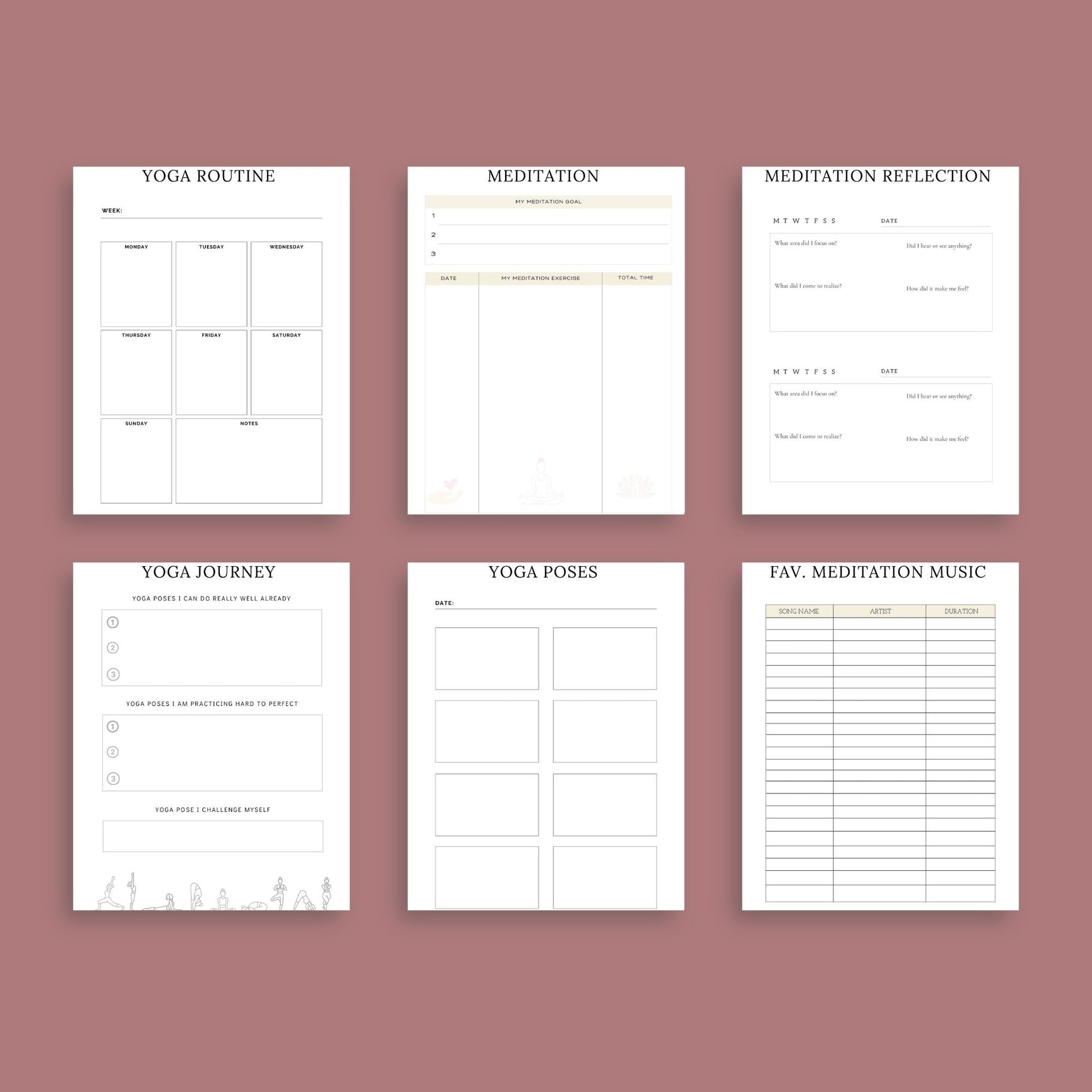The Yoga Planner: Transform Your Practice & Life – Daily Yoga Journal & Tracker - The Grateful Collective